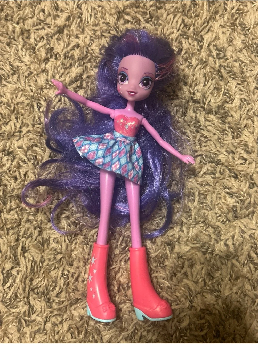 My Little Pony Equestria Girls Rainbow Rocks Doll Dings Talks Twilight Sparkle.